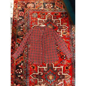 FRENCH CONNECTION Red, Black, White Plaid Flannel Men's Shirt Medium